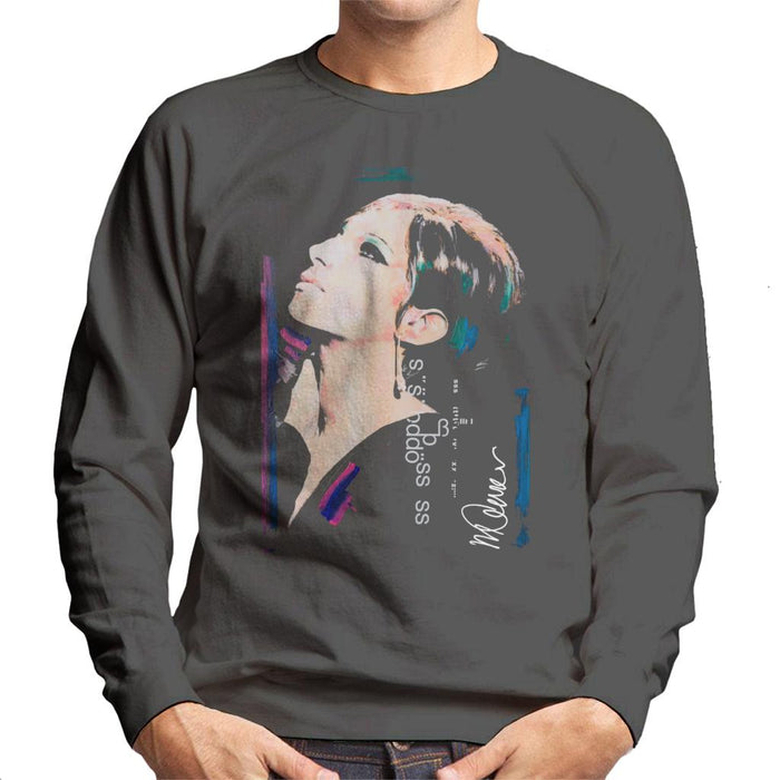 Sidney Maurer Original Portrait Of Actress Barbra Streisand Men's Sweatshirt