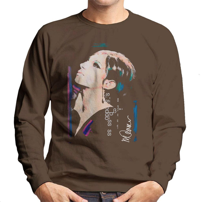 Sidney Maurer Original Portrait Of Actress Barbra Streisand Men's Sweatshirt