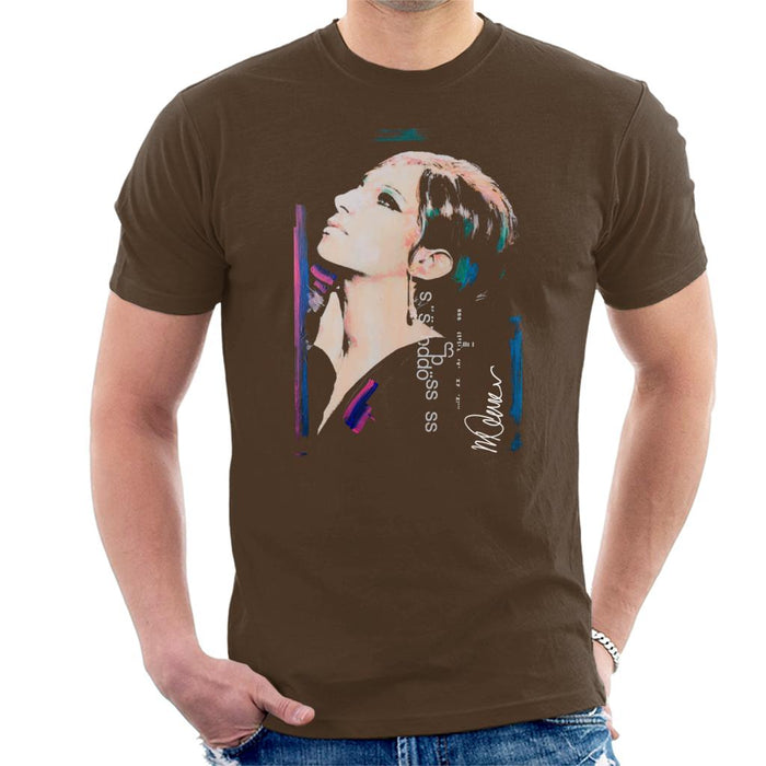Sidney Maurer Original Portrait Of Actress Barbra Streisand Men's T-Shirt