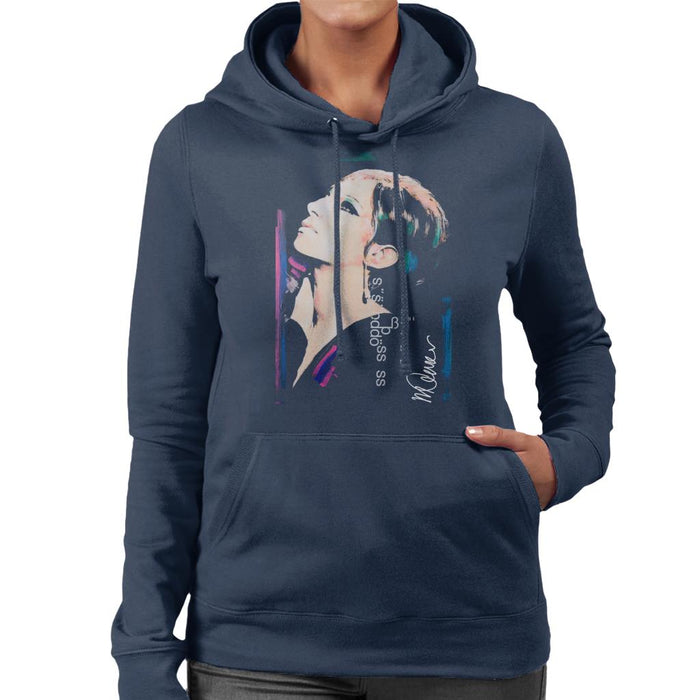 Sidney Maurer Original Portrait Of Actress Barbra Streisand Women's Hooded Sweatshirt