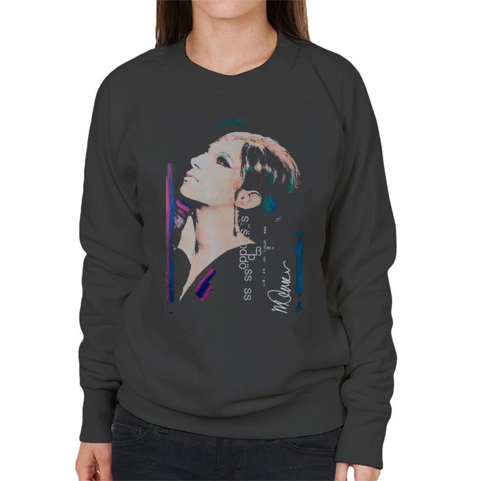 Sidney Maurer Original Portrait Of Actress Barbra Streisand Women's Sweatshirt