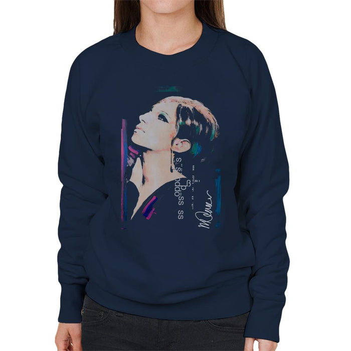 Sidney Maurer Original Portrait Of Actress Barbra Streisand Women's Sweatshirt