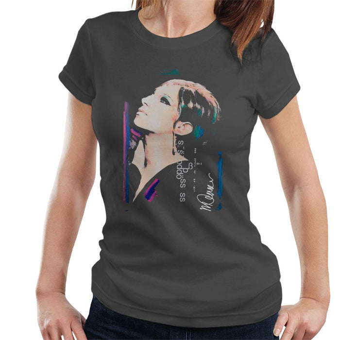 Sidney Maurer Original Portrait Of Actress Barbra Streisand Women's T-Shirt