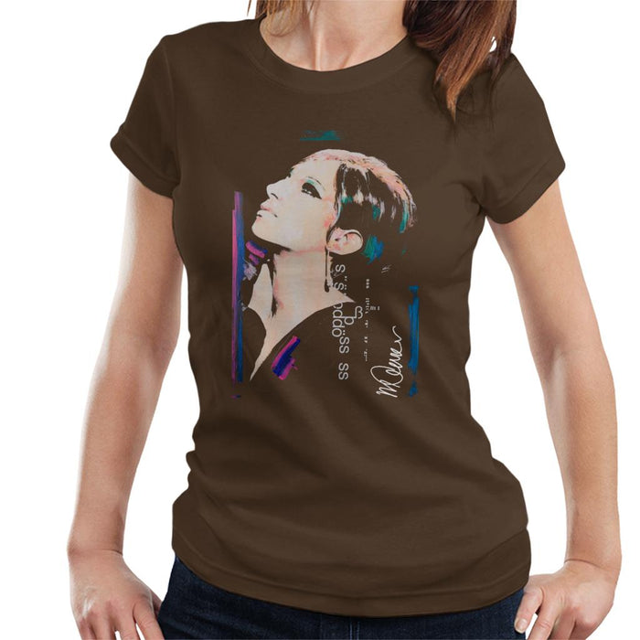 Sidney Maurer Original Portrait Of Actress Barbra Streisand Women's T-Shirt