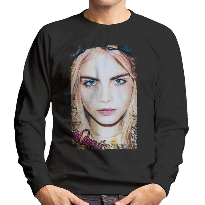 Sidney Maurer Original Portrait Of Actress Cara Delevingne Men's Sweatshirt