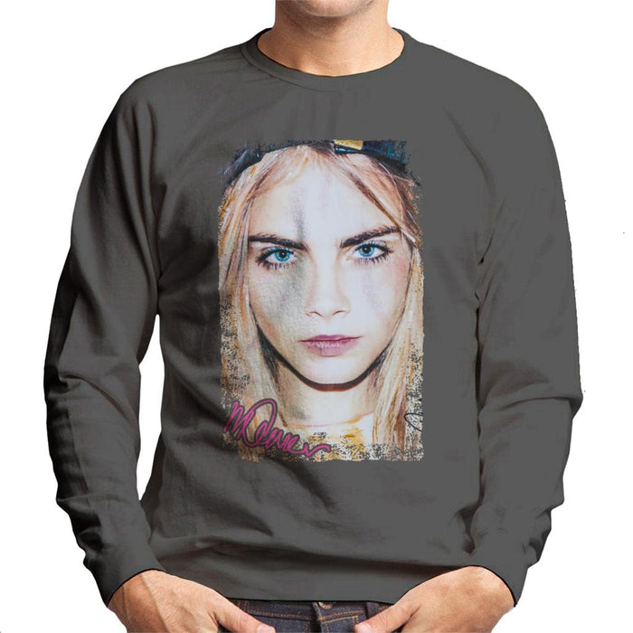 Sidney Maurer Original Portrait Of Actress Cara Delevingne Men's Sweatshirt