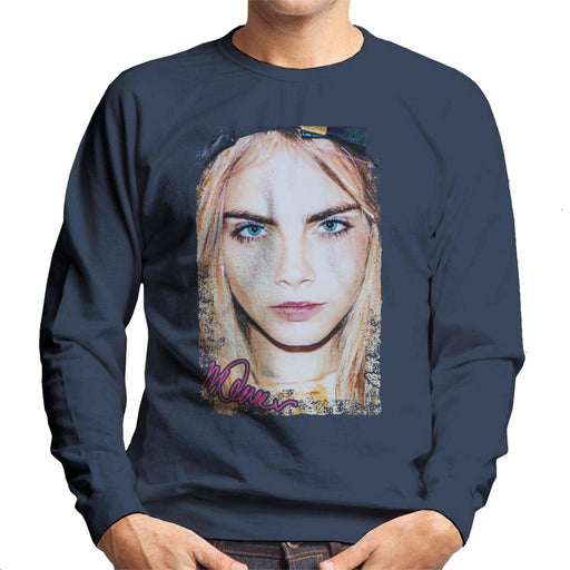 Sidney Maurer Original Portrait Of Actress Cara Delevingne Men's Sweatshirt