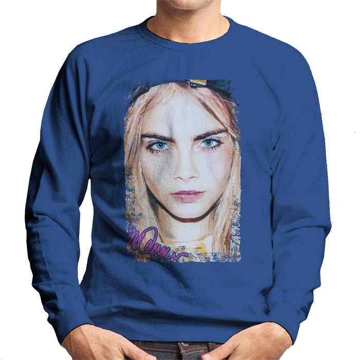 Sidney Maurer Original Portrait Of Actress Cara Delevingne Men's Sweatshirt