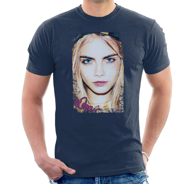 Sidney Maurer Original Portrait Of Actress Cara Delevingne Men's T-Shirt