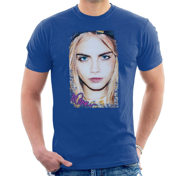 Sidney Maurer Original Portrait Of Actress Cara Delevingne Men's T-Shirt