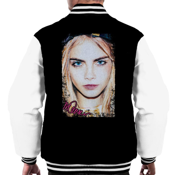 Sidney Maurer Original Portrait Of Actress Cara Delevingne Men's Varsity Jacket