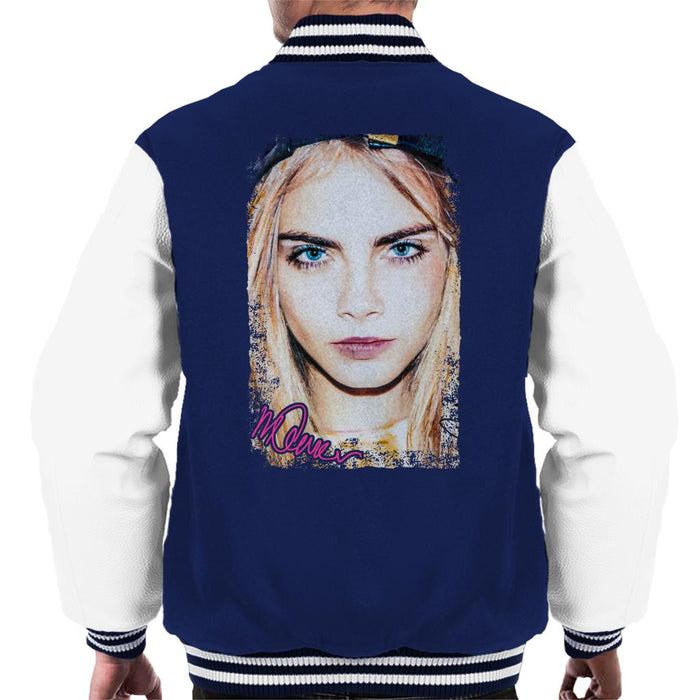 Sidney Maurer Original Portrait Of Actress Cara Delevingne Men's Varsity Jacket