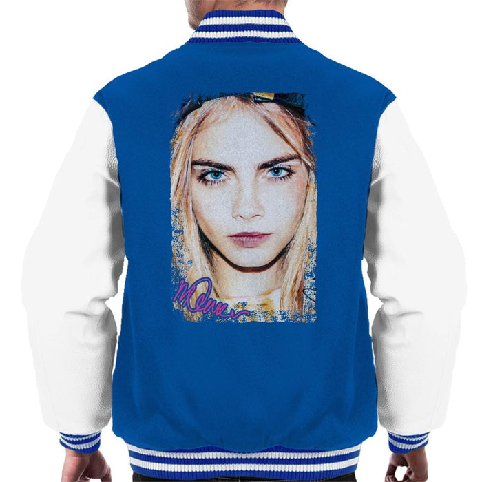 Sidney Maurer Original Portrait Of Actress Cara Delevingne Men's Varsity Jacket
