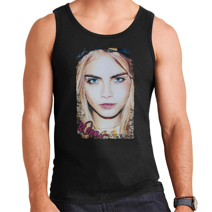 Sidney Maurer Original Portrait Of Actress Cara Delevingne Men's Vest