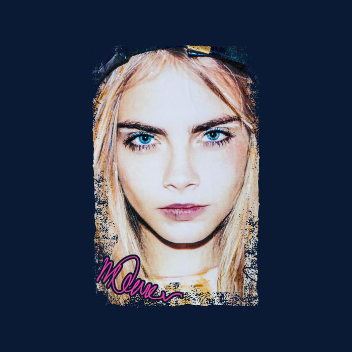 Sidney Maurer Original Portrait Of Actress Cara Delevingne Men's Hooded Sweatshirt