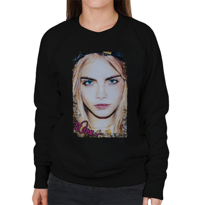 Sidney Maurer Original Portrait Of Actress Cara Delevingne Women's Sweatshirt