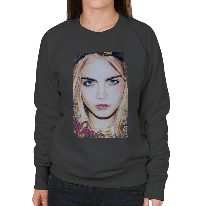 Sidney Maurer Original Portrait Of Actress Cara Delevingne Women's Sweatshirt