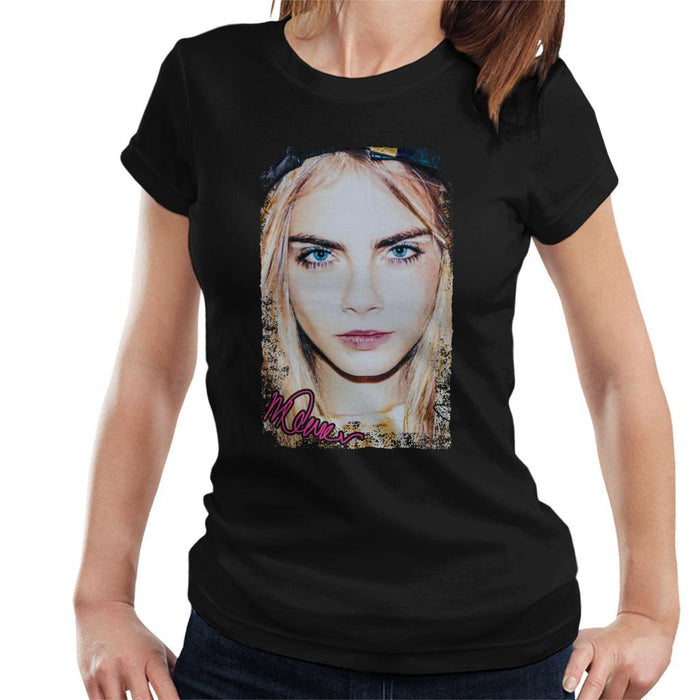 Sidney Maurer Original Portrait Of Actress Cara Delevingne Women's T-Shirt