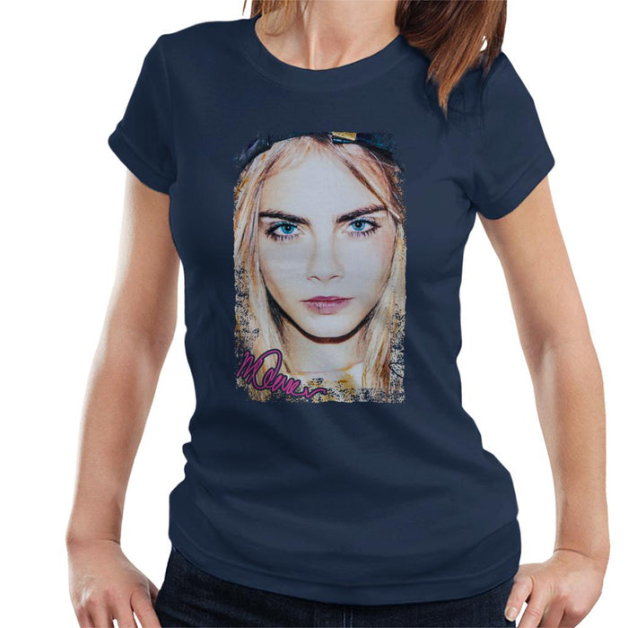 Sidney Maurer Original Portrait Of Actress Cara Delevingne Women's T-Shirt