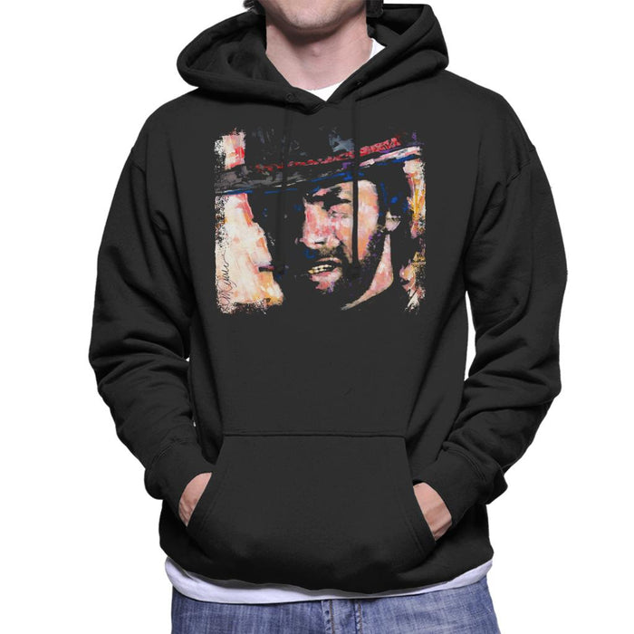 Sidney Maurer Original Portrait Of Actor Clint Eastwood Men's Hooded Sweatshirt