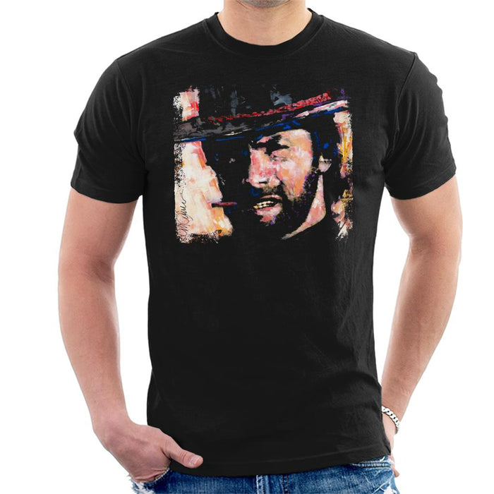 Sidney Maurer Original Portrait Of Actor Clint Eastwood Men's T-Shirt