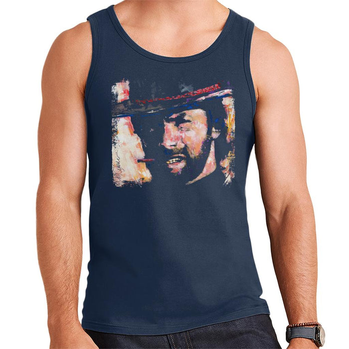 Sidney Maurer Original Portrait Of Actor Clint Eastwood Men's Vest