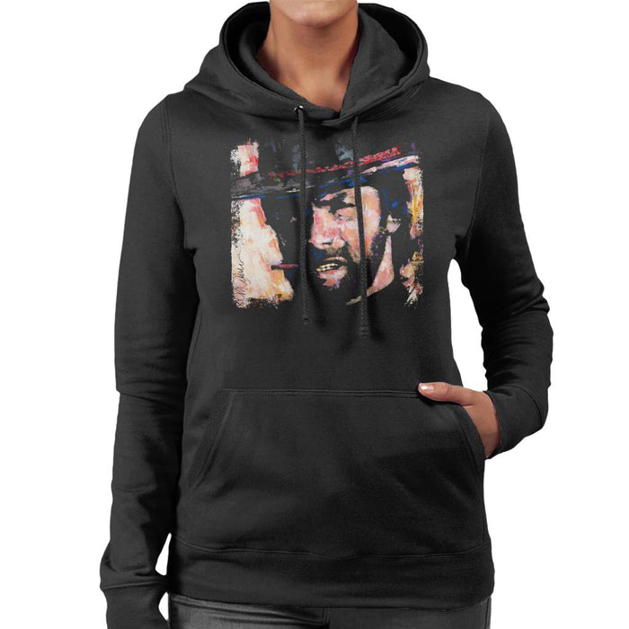 Sidney Maurer Original Portrait Of Actor Clint Eastwood Women's Hooded Sweatshirt