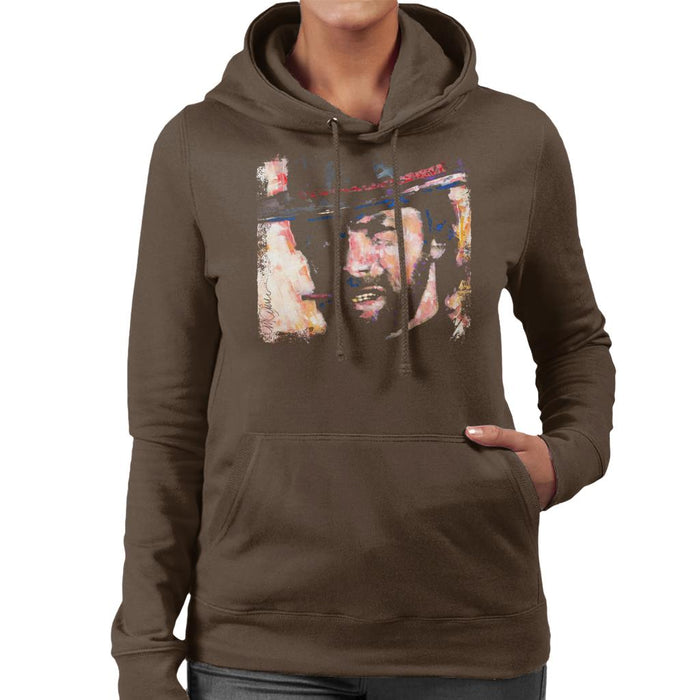 Sidney Maurer Original Portrait Of Actor Clint Eastwood Women's Hooded Sweatshirt