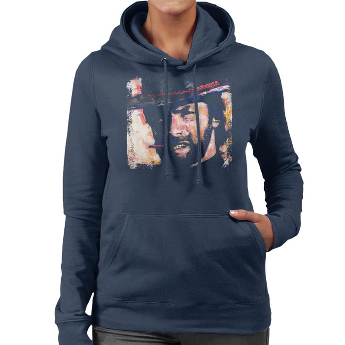 Sidney Maurer Original Portrait Of Actor Clint Eastwood Women's Hooded Sweatshirt