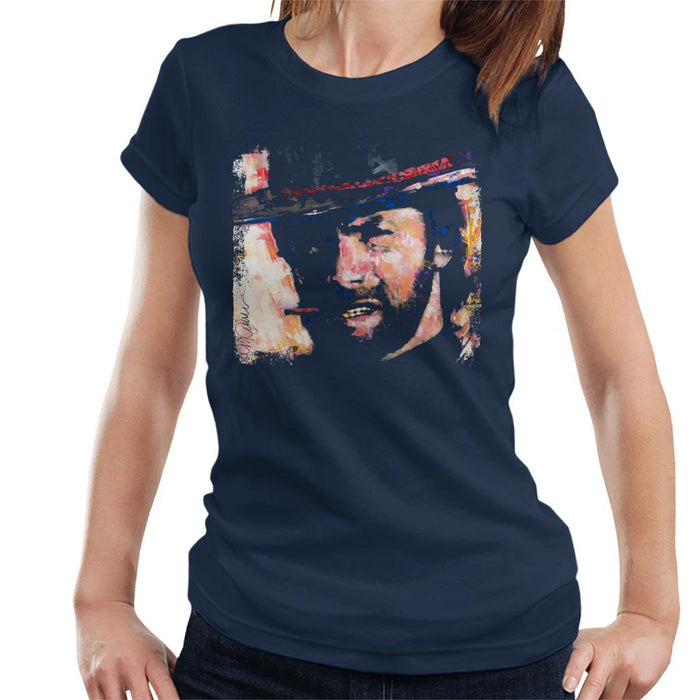 Sidney Maurer Original Portrait Of Actor Clint Eastwood Women's T-Shirt