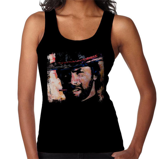 Sidney Maurer Original Portrait Of Actor Clint Eastwood Women's Vest