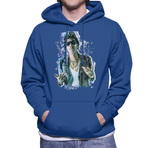 Sidney Maurer Original Portrait Of Rapper Wiz Khalifa Men's Hooded Sweatshirt