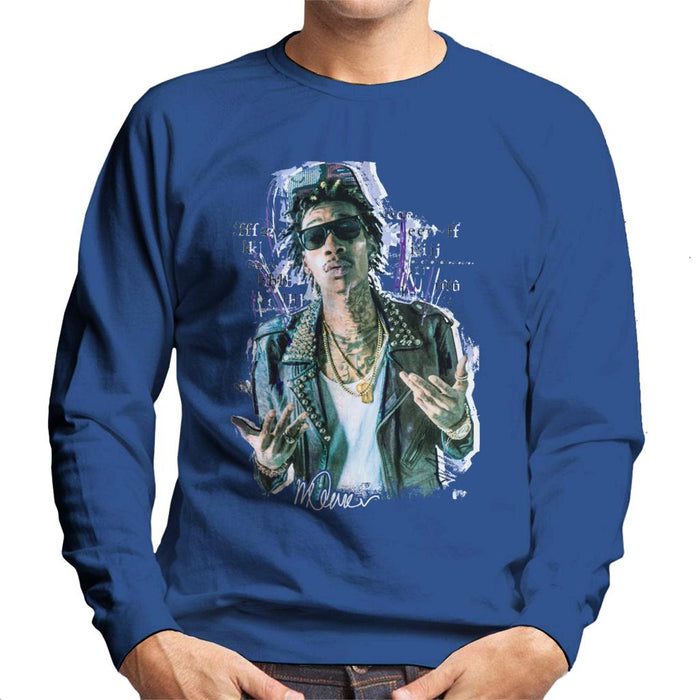 Sidney Maurer Original Portrait Of Rapper Wiz Khalifa Men's Sweatshirt