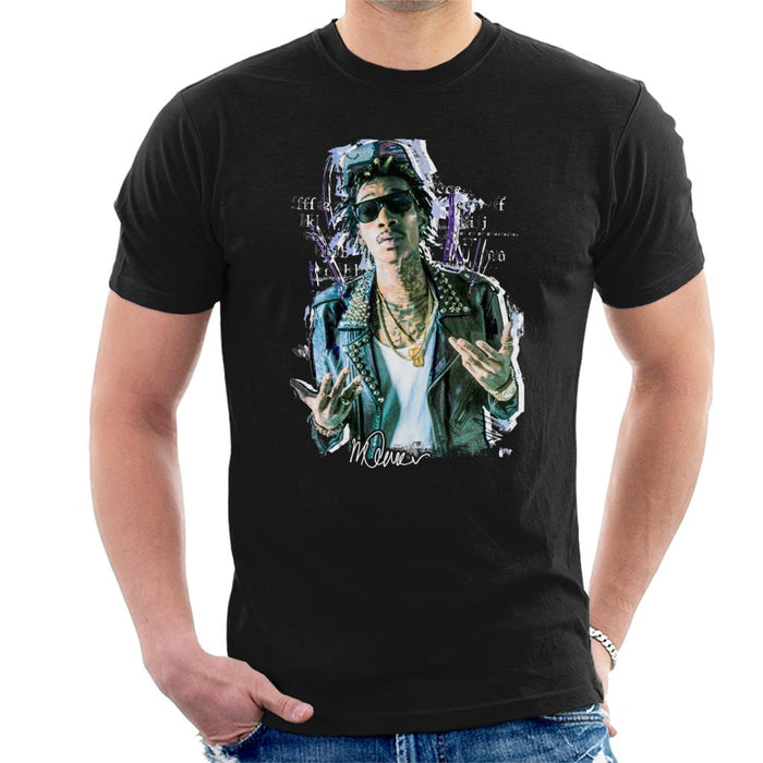 Sidney Maurer Original Portrait Of Rapper Wiz Khalifa Men's T-Shirt