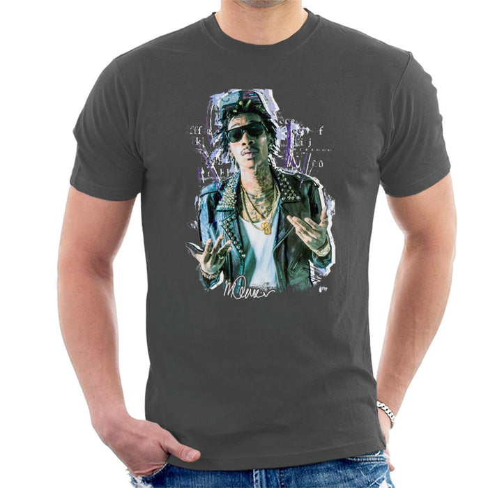 Sidney Maurer Original Portrait Of Rapper Wiz Khalifa Men's T-Shirt