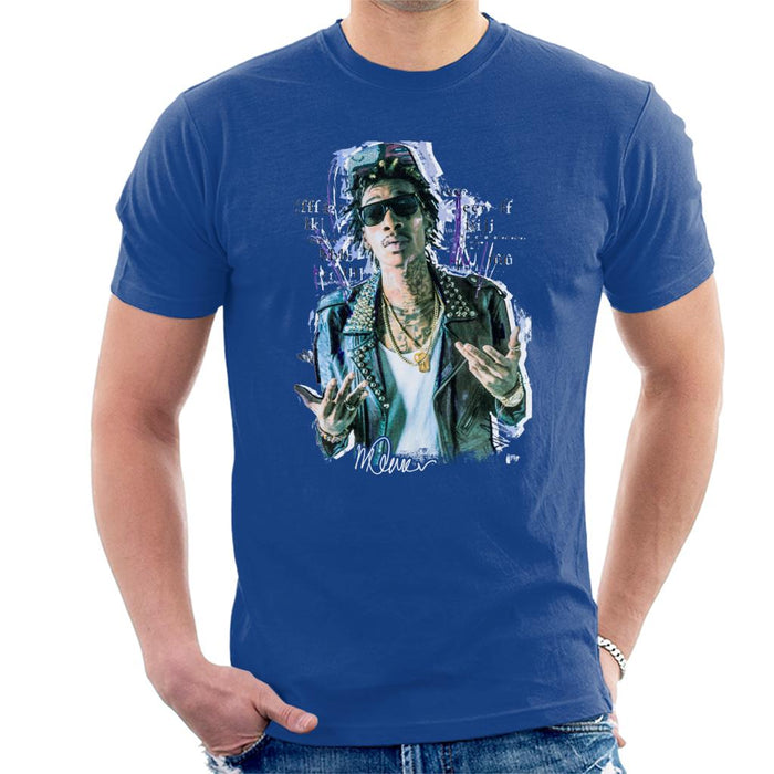 Sidney Maurer Original Portrait Of Rapper Wiz Khalifa Men's T-Shirt