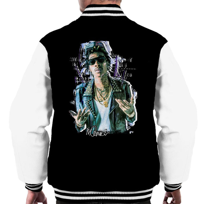 Sidney Maurer Original Portrait Of Rapper Wiz Khalifa Men's Varsity Jacket