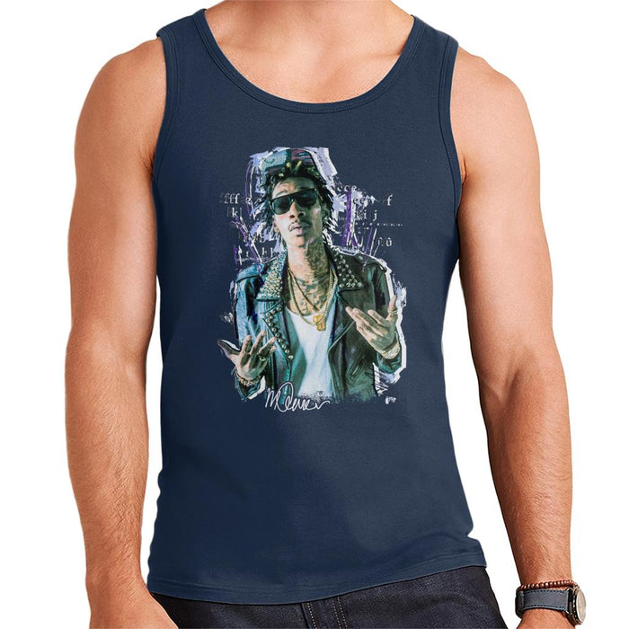 Sidney Maurer Original Portrait Of Rapper Wiz Khalifa Men's Vest