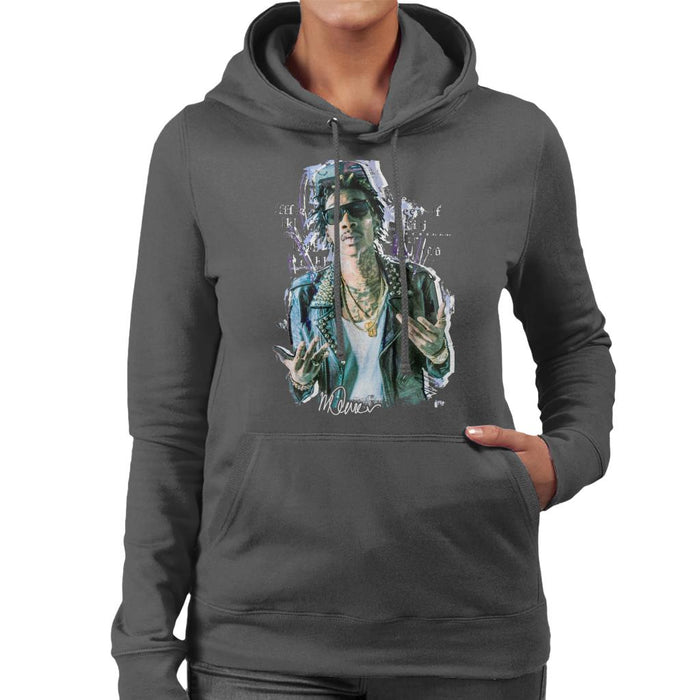 Sidney Maurer Original Portrait Of Rapper Wiz Khalifa Women's Hooded Sweatshirt