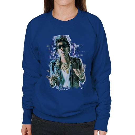 Sidney Maurer Original Portrait Of Rapper Wiz Khalifa Women's Sweatshirt