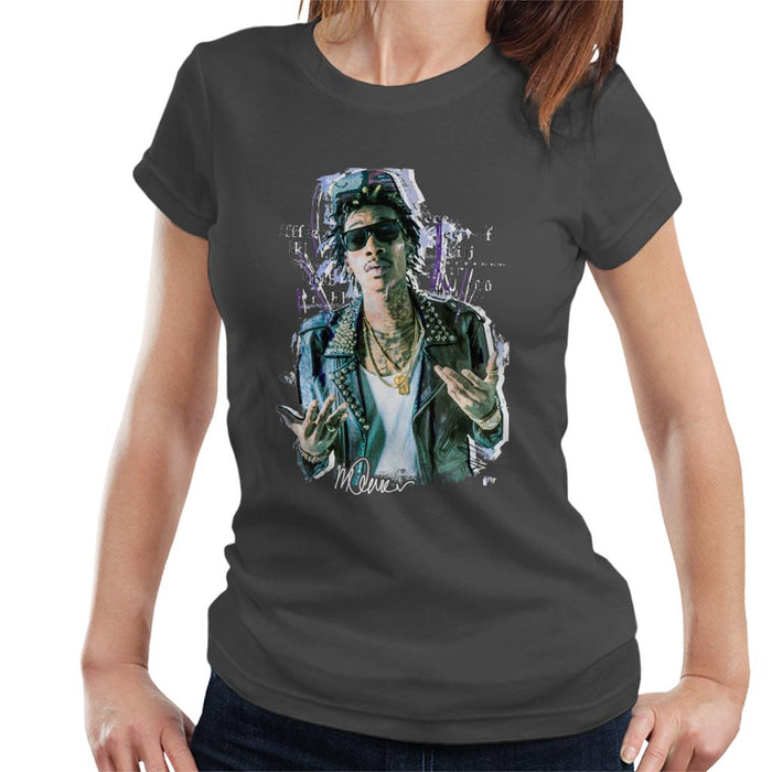 Sidney Maurer Original Portrait Of Rapper Wiz Khalifa Women's T-Shirt