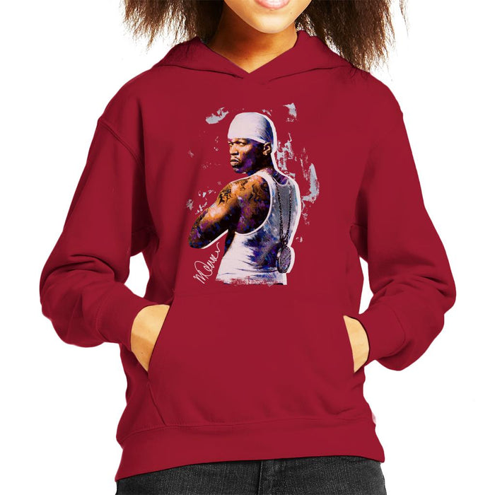 Sidney Maurer Original Portrait of 50 Cent Kid's Hooded Sweatshirt
