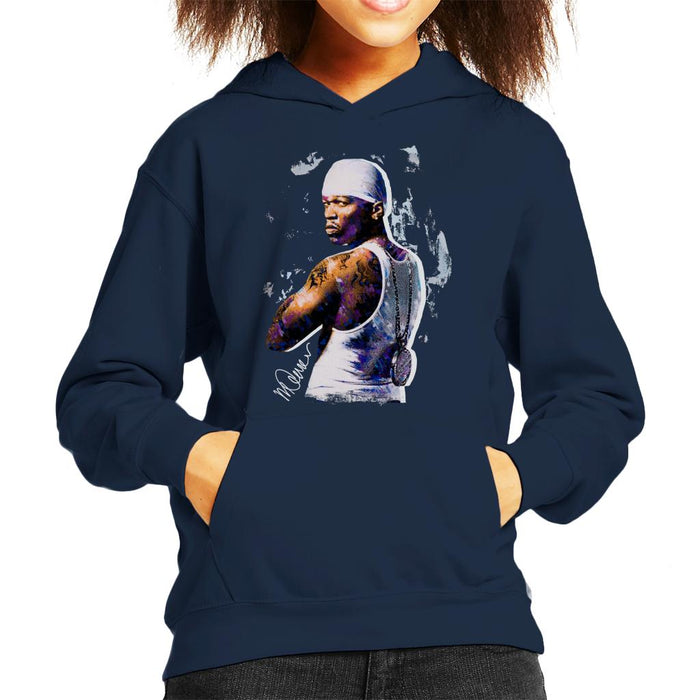 Sidney Maurer Original Portrait of 50 Cent Kid's Hooded Sweatshirt