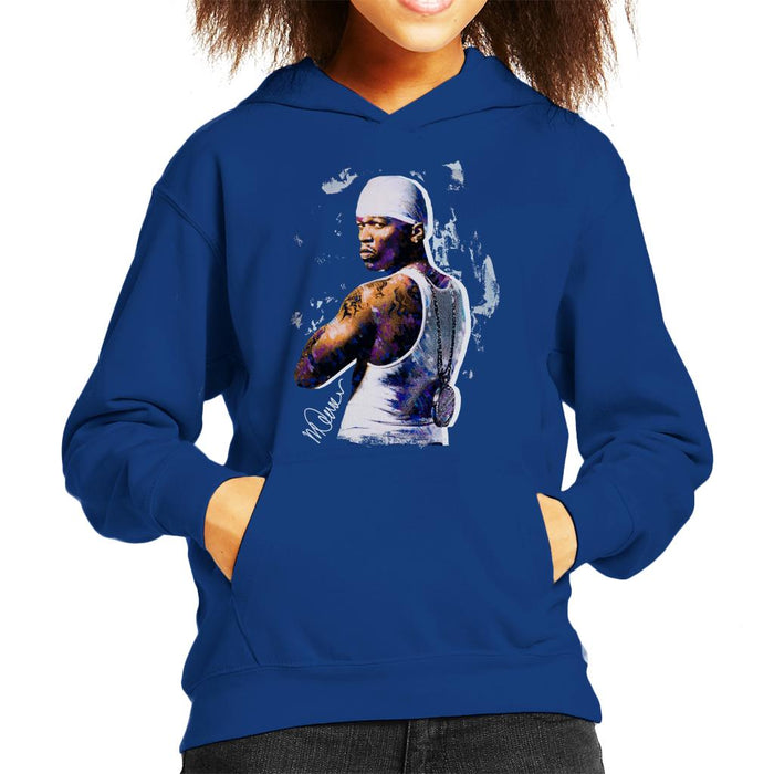Sidney Maurer Original Portrait of 50 Cent Kid's Hooded Sweatshirt