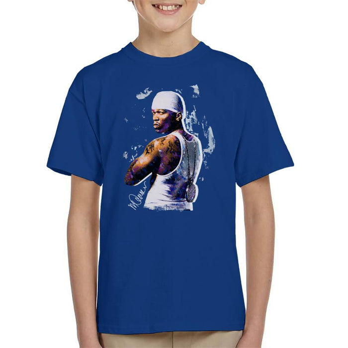 Sidney Maurer Original Portrait Of 50 Cent Bandana Kid's T-Shirt