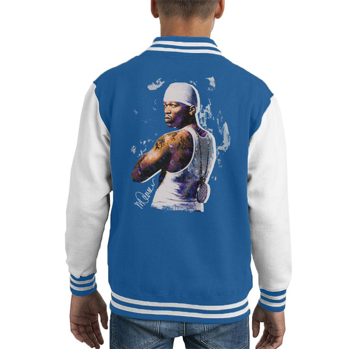 Sidney Maurer Original Portrait Of 50 Cent Bandana Kid's Varsity Jacket