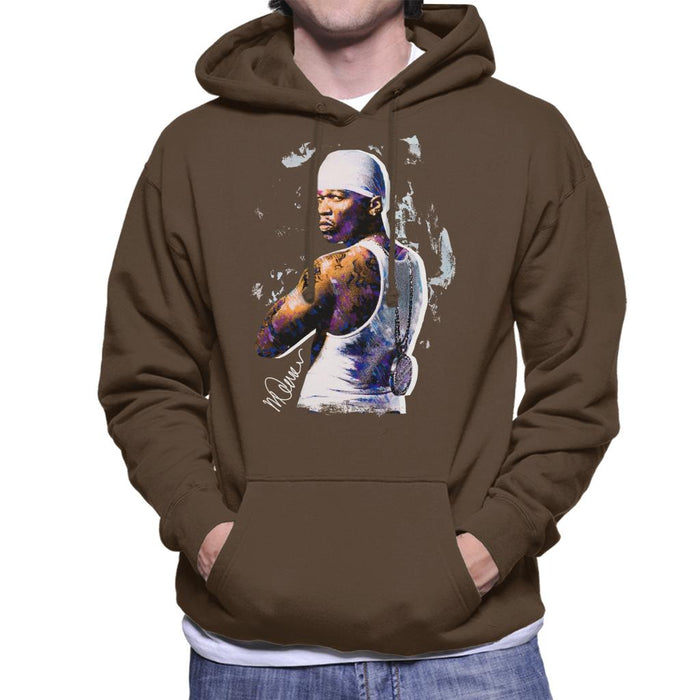 Sidney Maurer Original Portrait Of 50 Cent Bandana Men's Hooded Sweatshirt