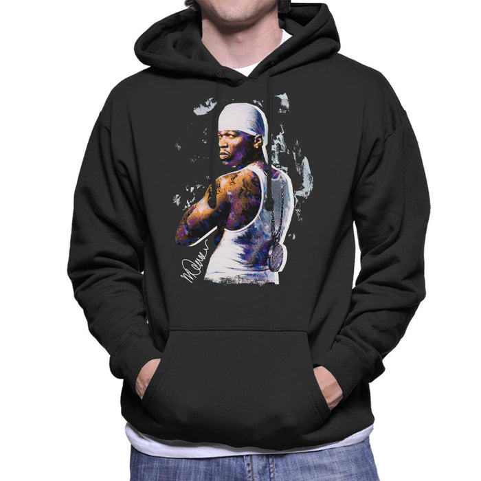 Sidney Maurer Original Portrait Of 50 Cent Bandana Men's Hooded Sweatshirt