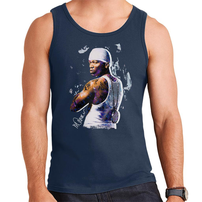 Sidney Maurer Original Portrait Of 50 Cent Bandana Men's Vest