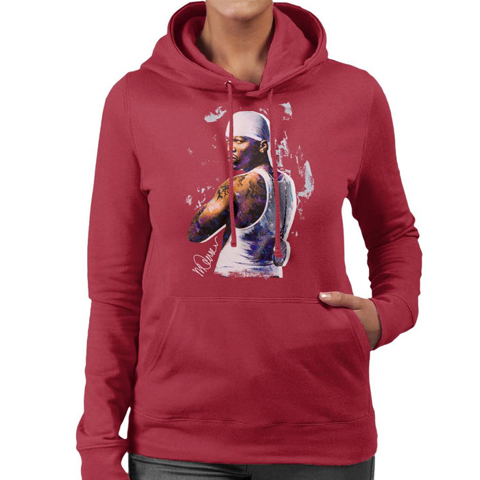 Sidney Maurer Original Portrait Of 50 Cent Bandana Women's Hooded Sweatshirt